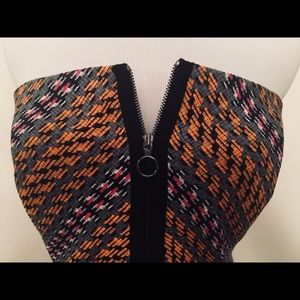 RACHEL Rachel Roy Bandeau Zip Front Dress - Size 4